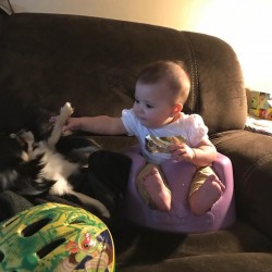 Myles playing with our granddaughter ❤️2018