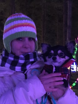 Myles and I at the Oregon gardens Christmas lights 2018